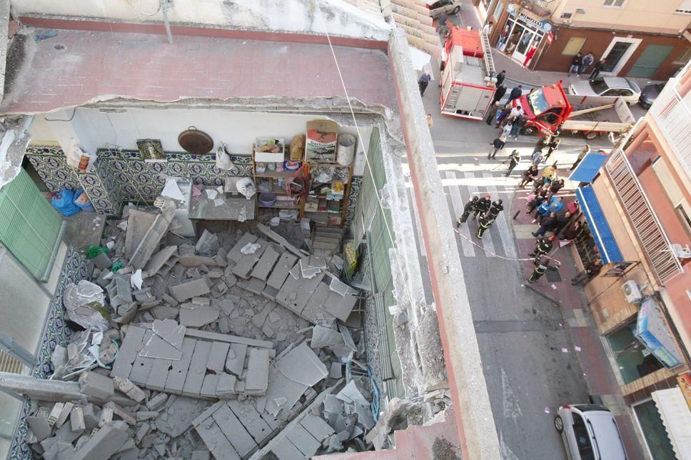 Derrumbe de una casa en Murcia