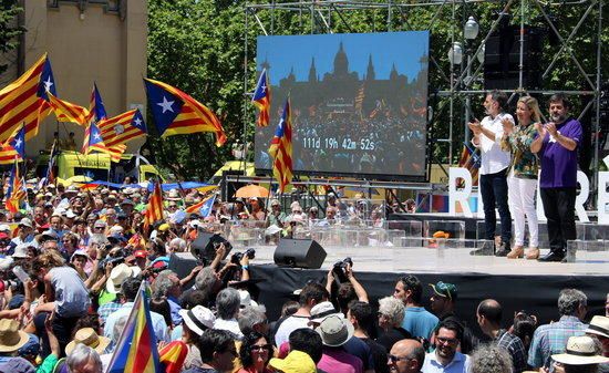 Acte a favor del Referèndum a Barcelona