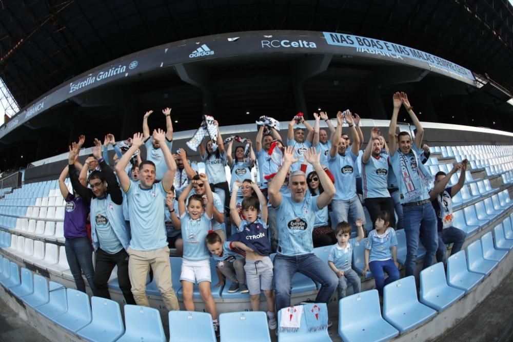 La afición del Celta se calza las botas del jugador número doce