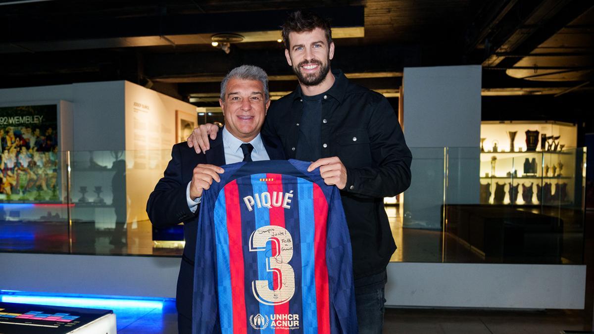 Joan Laporta y Gerard Piqué