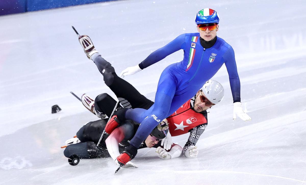 Pietro Sighel esquivó la caída