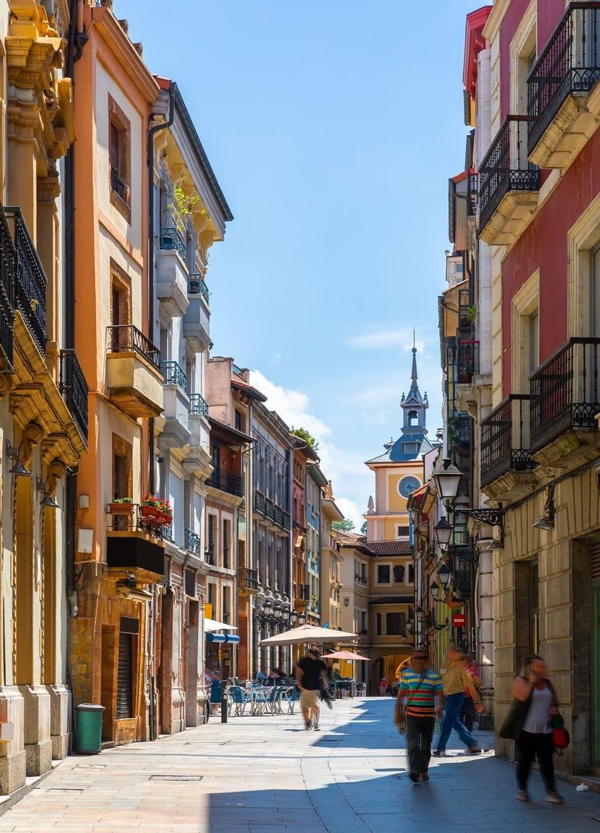 Calle la Rúa, en Oviedo