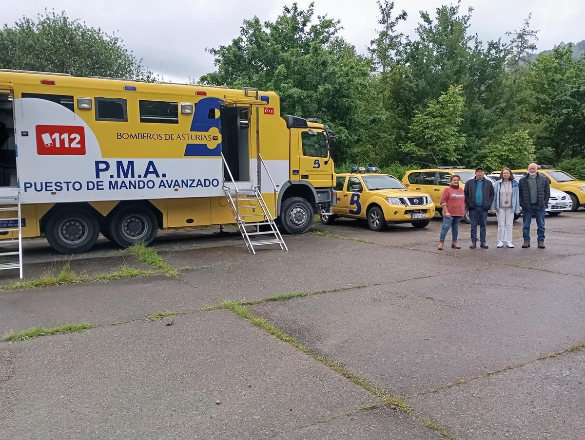En imágenes: el simulacro de incendio que se celebró este miércoles en Paredes