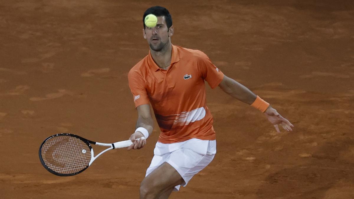 Novak Djokovic en el Madrid Open.