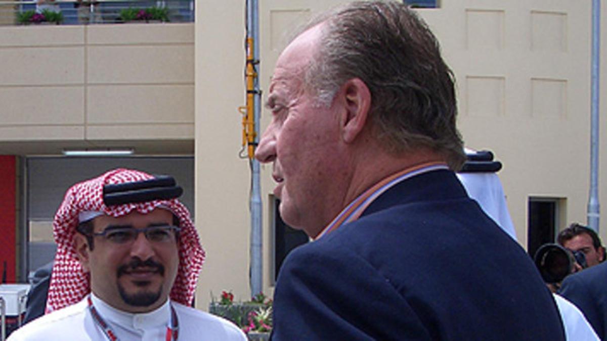 El Príncipe Salman y el Rey de España en la competición de Fórmula 1 de Bahrain Bahreinh