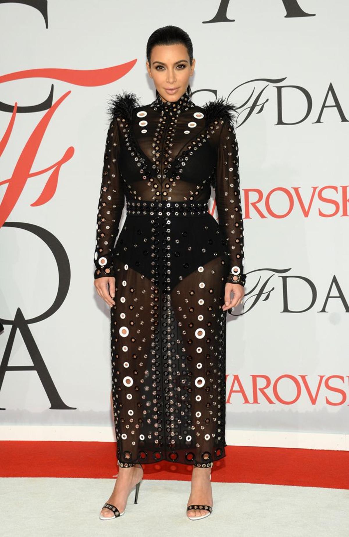 Kim Kardashian en los premios CFDA 2015