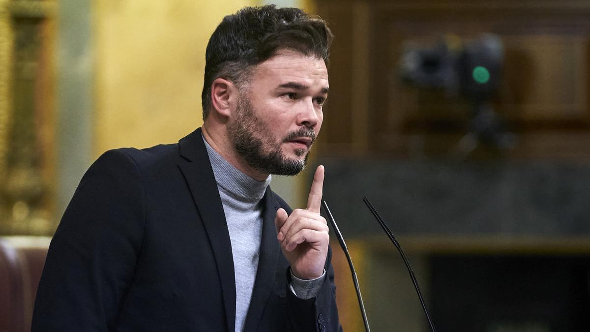 Gabriel Rufián, portavoz de ERC en el Congreso.