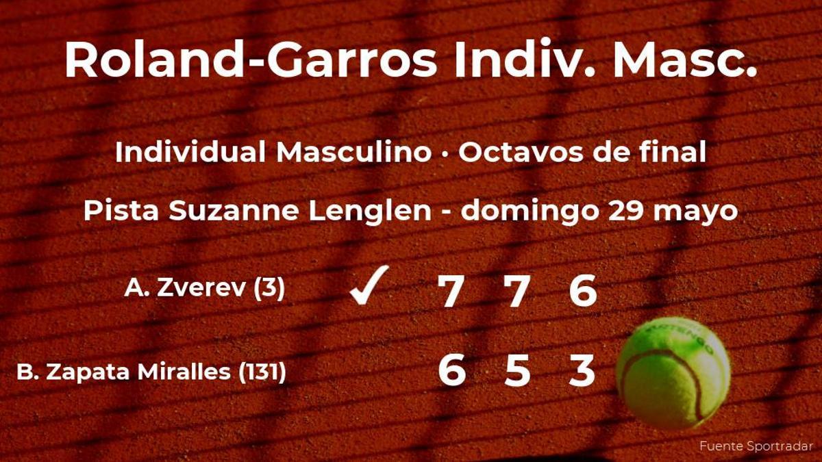 El tenista Bernabé Zapata Miralles se despide de Roland-Garros