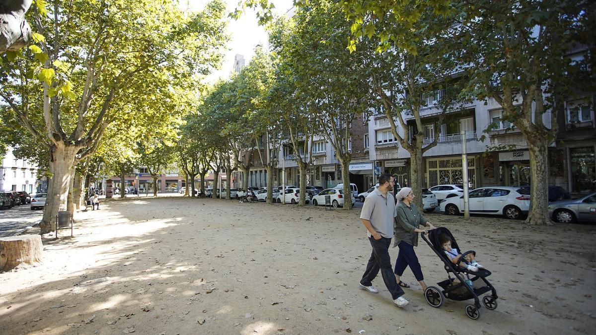 Un espai de la plaça Poeta Marquina.