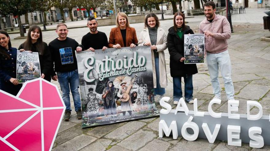 Presentación del Entroido de Salceda, ayer.
