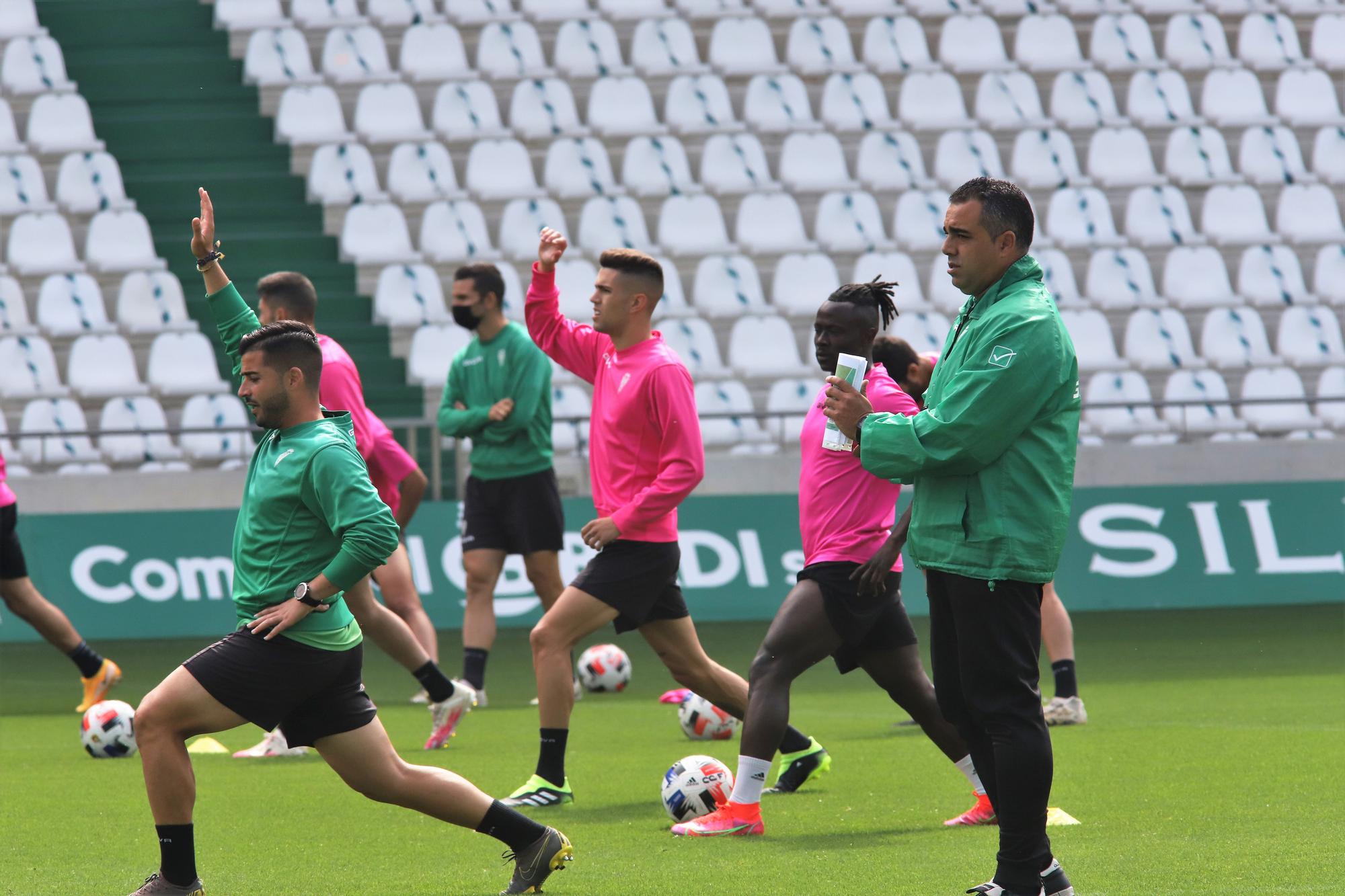 Primer entrenamiento de Germán Crespo como entrenador del Córdoba CF