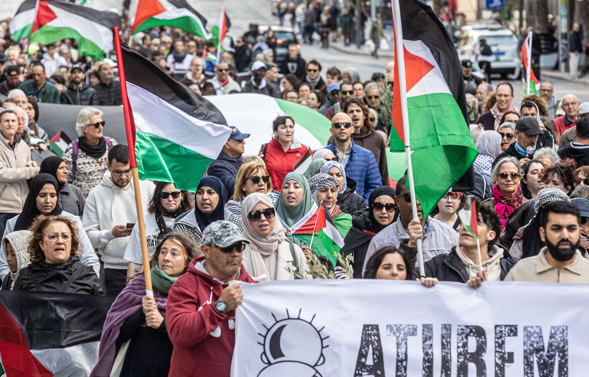 Protesta en apoyo a Palestina