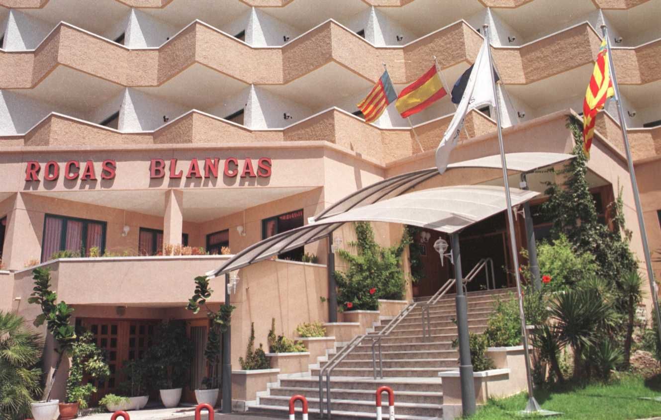 El hotel Rocas Blancas en los años 1998, 2014 y 2019