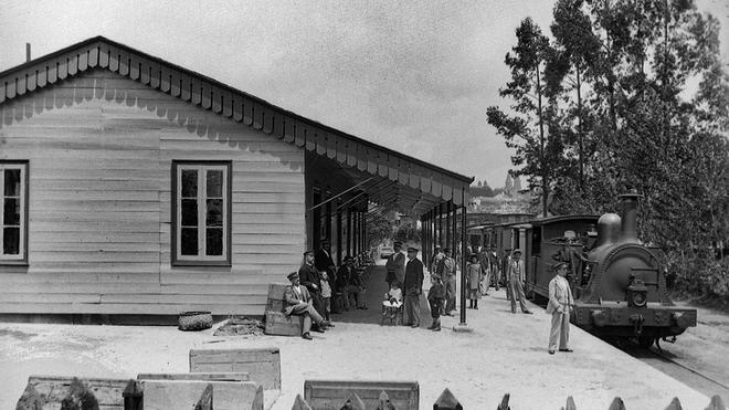 La estación de Cornes: de aquí partió el primer tren de Galicia