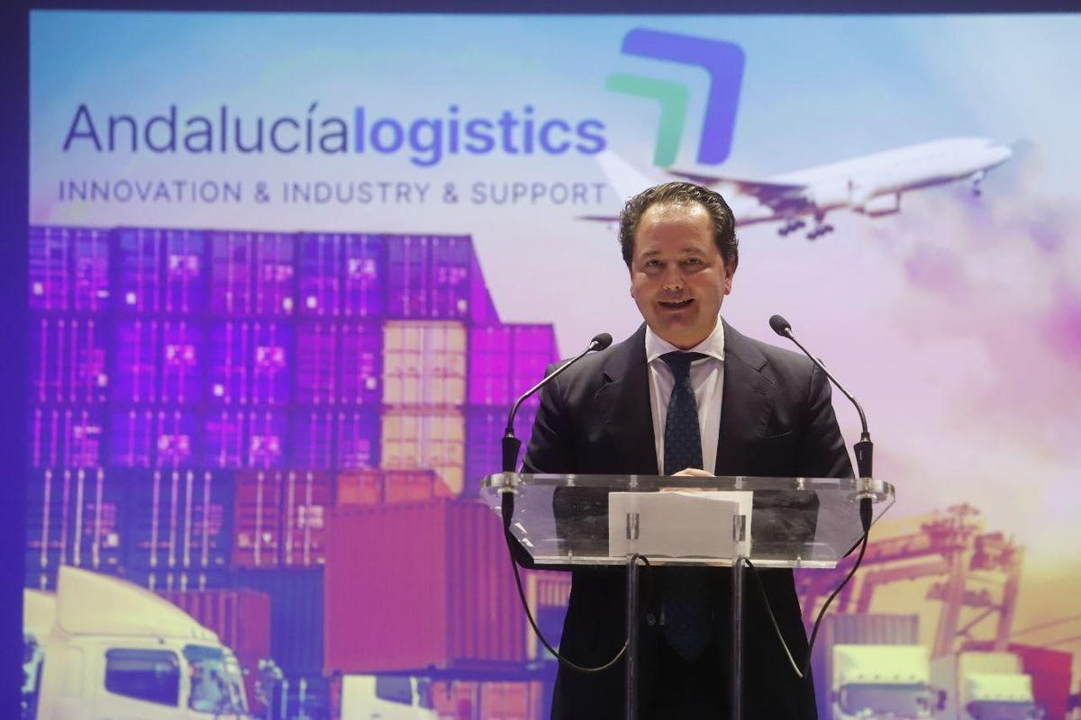 El presidente de Andalucía Logistics, Miguel Ángel Tamarit, en la presentación del clúster en noviembre de 2024.