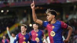 Lamine estuvo desatado ante el Atlético, no marcó, pero hizo una genial asistencia a Lewy.