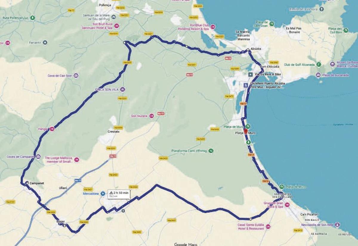 Hier führte die Tour entlang.  | FOTO: GOOGLE