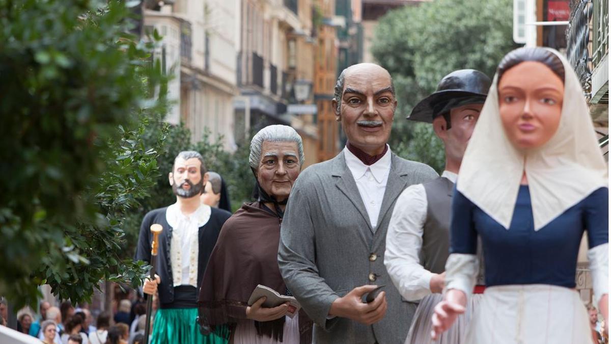 Una anterior Trobada de Gegants en Palma.