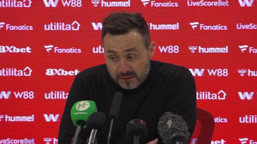 De Zerbi, sobre Cuti Romero: "Espero que no sea un problema grave porque es un jugador crucial"