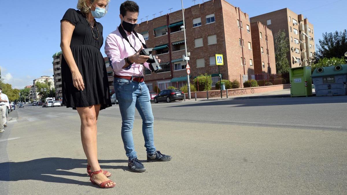 El pavimento frío rebaja en julio 15 grados la temperatura del asfalto de Murcia