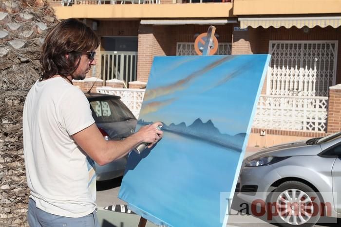 Un 'SOS' gigante para el Mar Menor formado por escolares en Villananitos