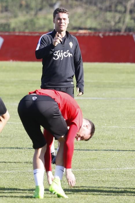 Entrenamiento del Sporting.