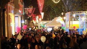 El paseo de Gràcia, durante el Barcelona Shopping Night del 2015.