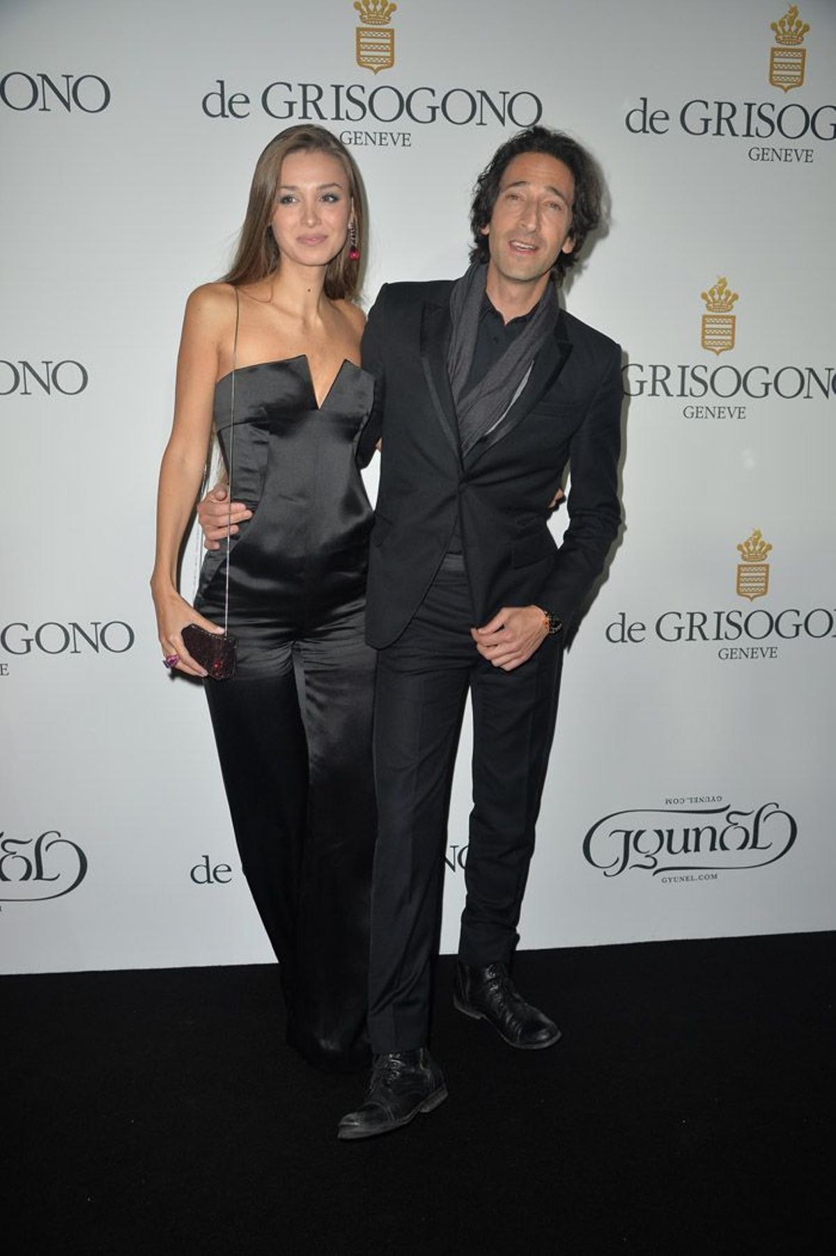 Lara Lieto y Adrien Brody en la Fiesta Grisogono durante el Festival de Cannes