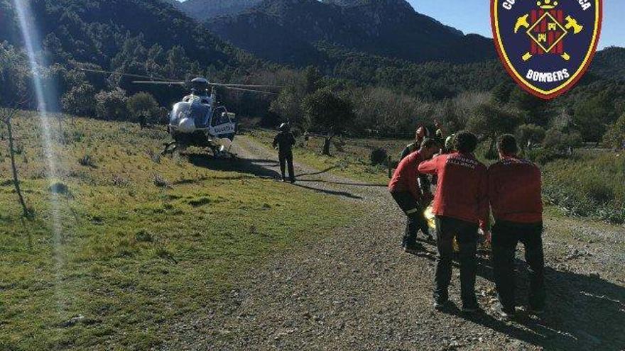 Rettungshubschrauber im Einsatz.