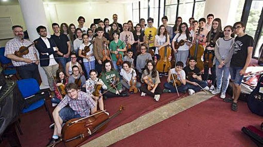 Integrantes de la Orquesta de Niños de la Sinfónica.