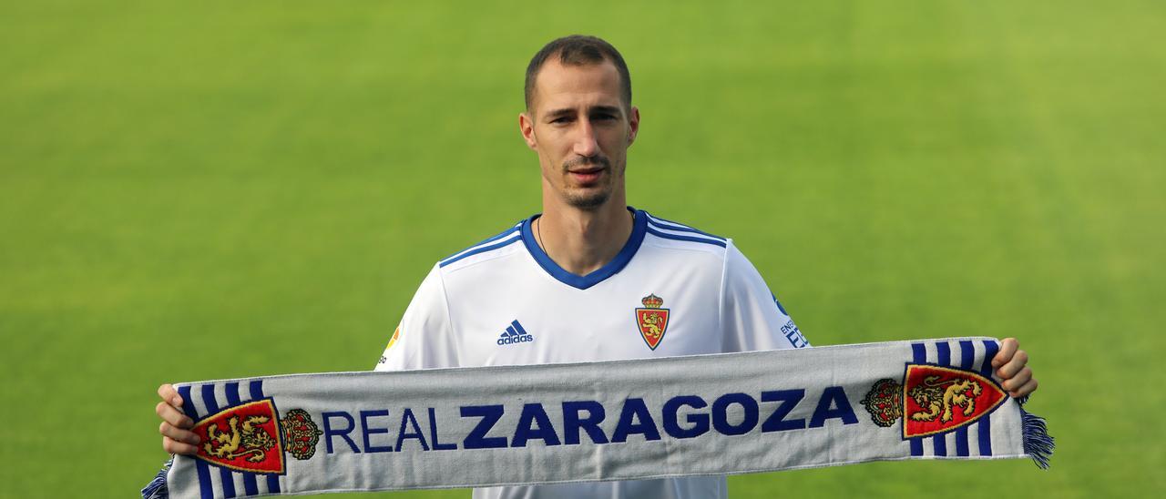 Radosav Petrovic, en su presentación, hace un año y medio, con el Real Zaragoza.