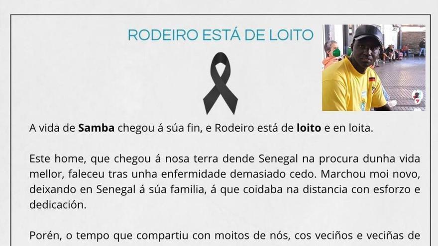 Rodeiro impulsa una colecta para la repatriación a Senegal