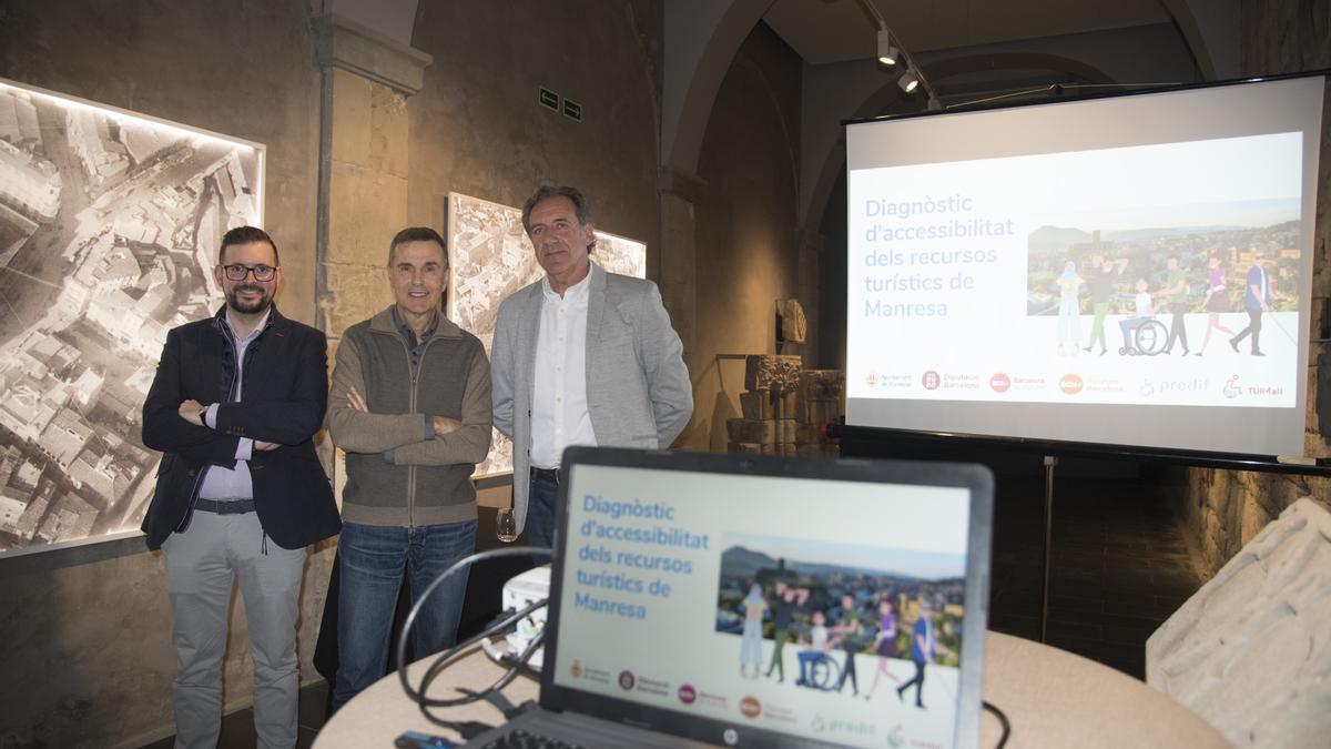 ;iguel Carrasco, Joan Calmet i Xavier Font, a la presentació del projecte