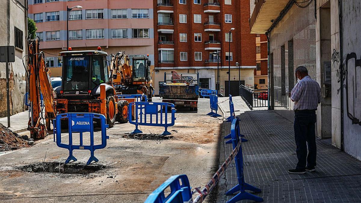 Obras llevadas a cabo en la calle Campo de Marte. |