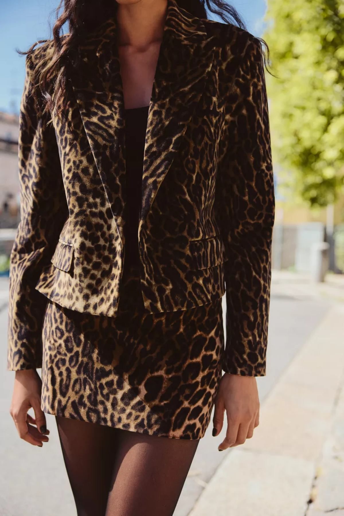 Blazer animal print de Zara