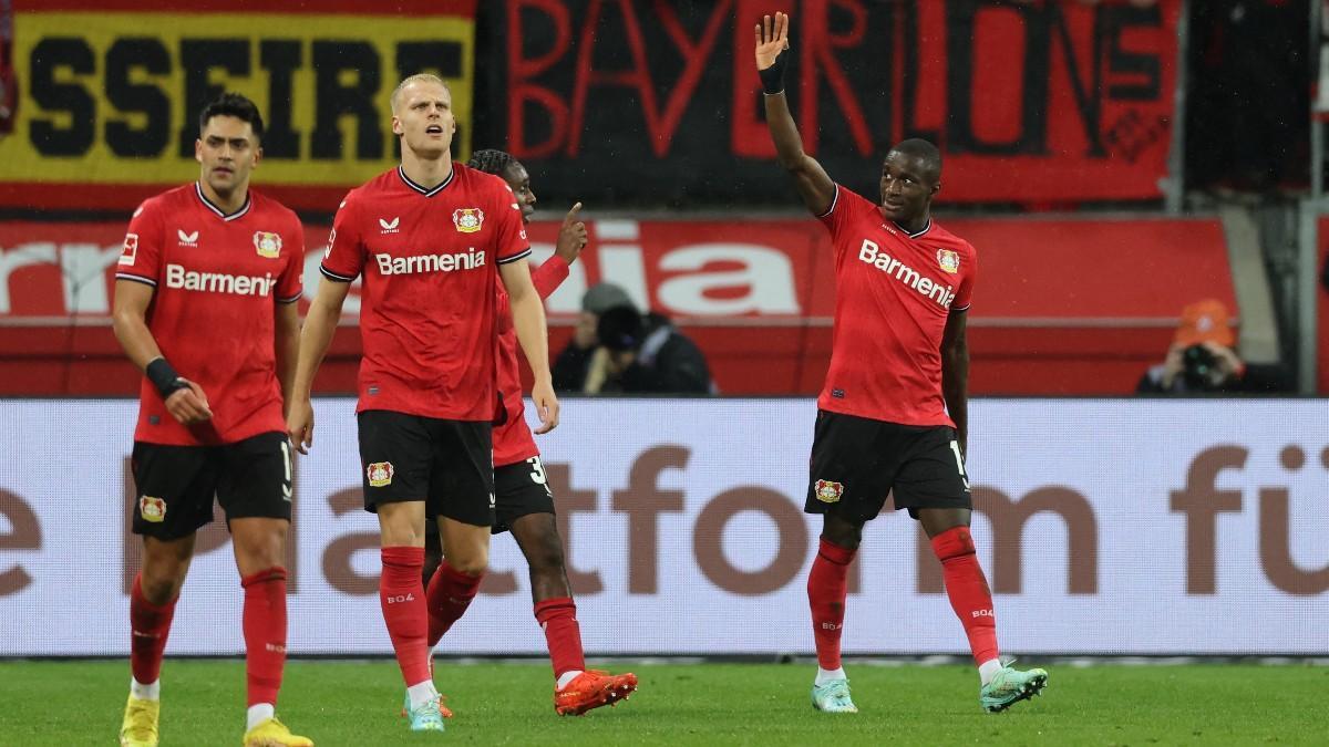 Diaby celebra uno de sus goles ante el Union Berlin
