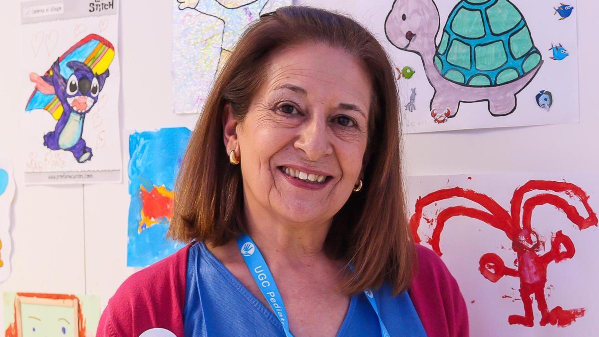 La enfermera Rosa Romero en el Hospital Materno Infantil de Málaga
