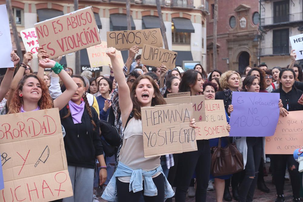 Manifestación en Málaga contra la sentencia de la Manada