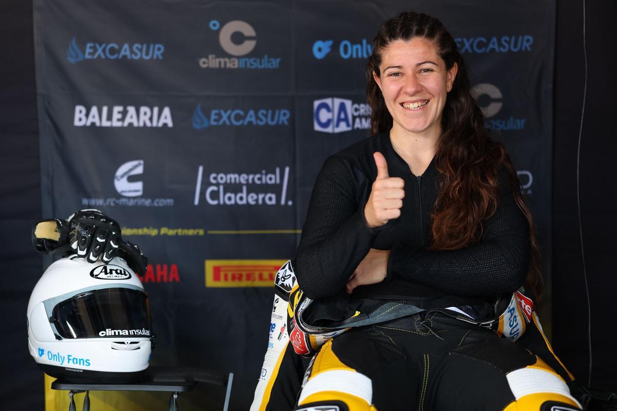 Pakita Ruiz durante los tests de pretemporada en Portugal.