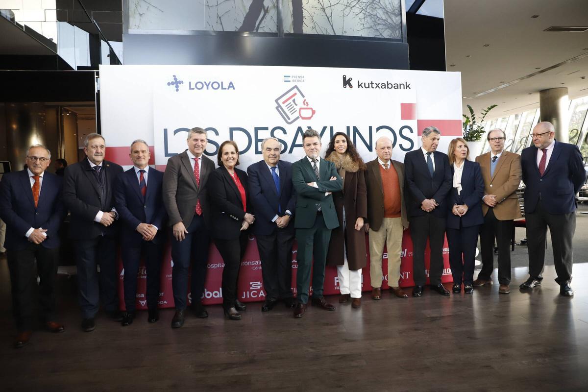 Autoridades asistentes a Los Desayunos de Diario CÓRDOBA este martes.