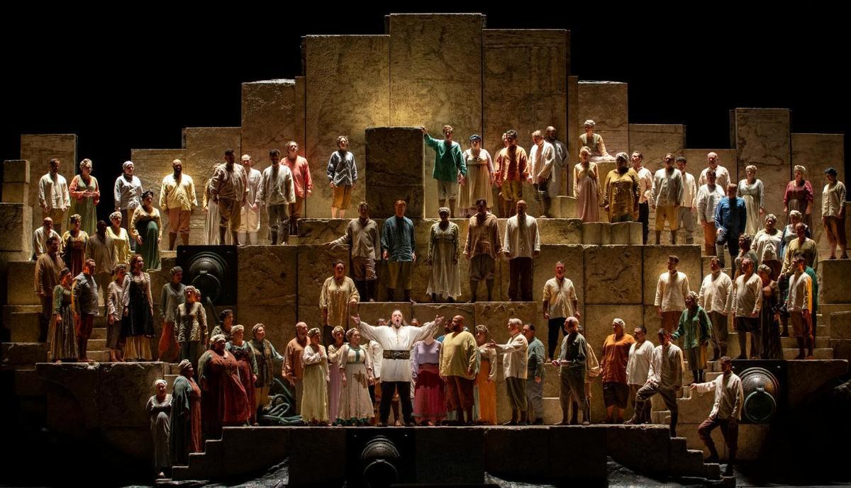 Un momento del Nabucco del Met.