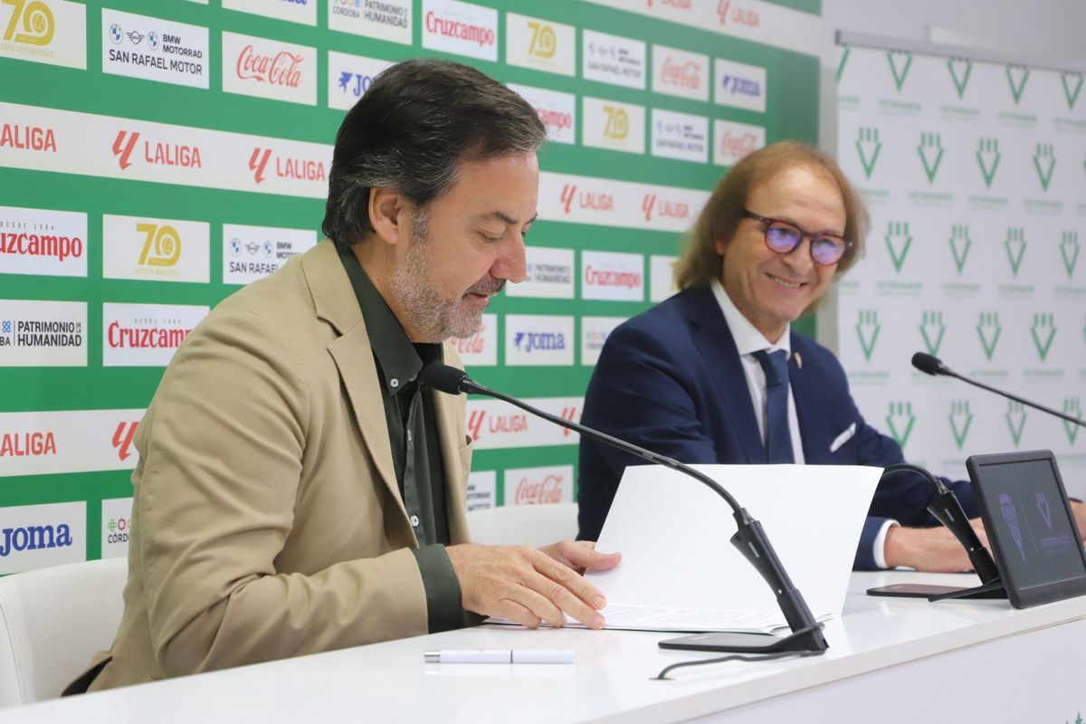 Monterrubio y Campos, en la rueda de prensa en El Arcángel.