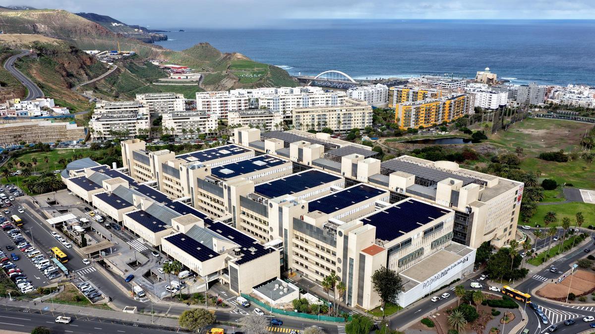 Imagen aérea del Hospital Dr. Negrín de Las Palmas de Gran Canaria.