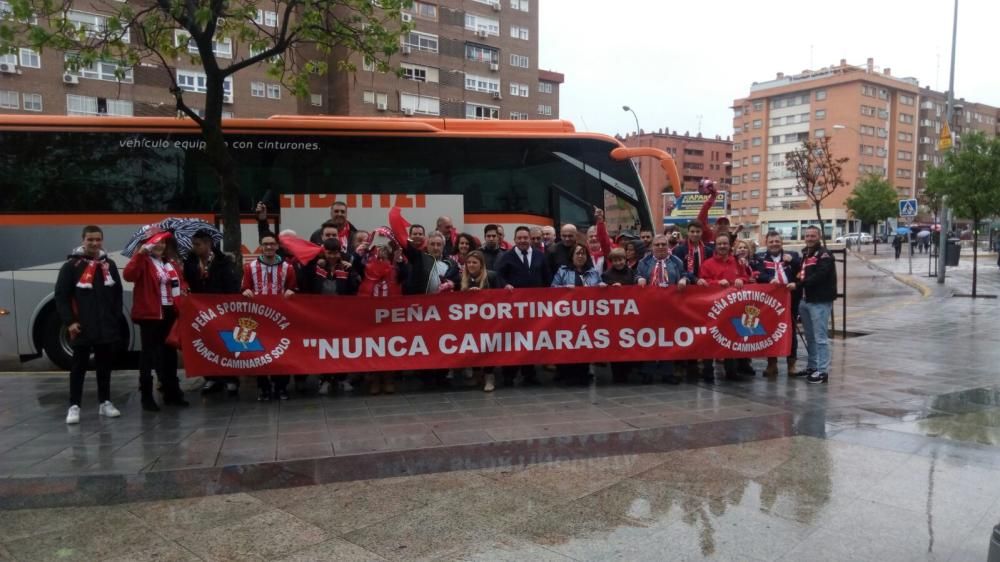 La afición sportinguista en Getafe