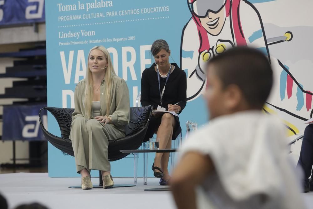 Premios Princesa de Asturias: Encuentro de Lindsey Vonn con estudiantes en Avilés