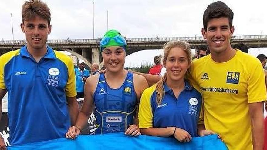 Asturias, cuarta en el relevo mixto absoluto de triatlón