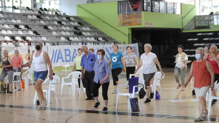 Clausura de un curso de gimnasia en el Arena.