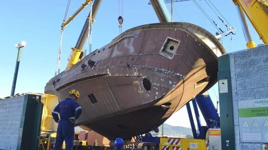 El astillero Nodosa avanza en la construcción del nuevo remolcador para AmareMarín