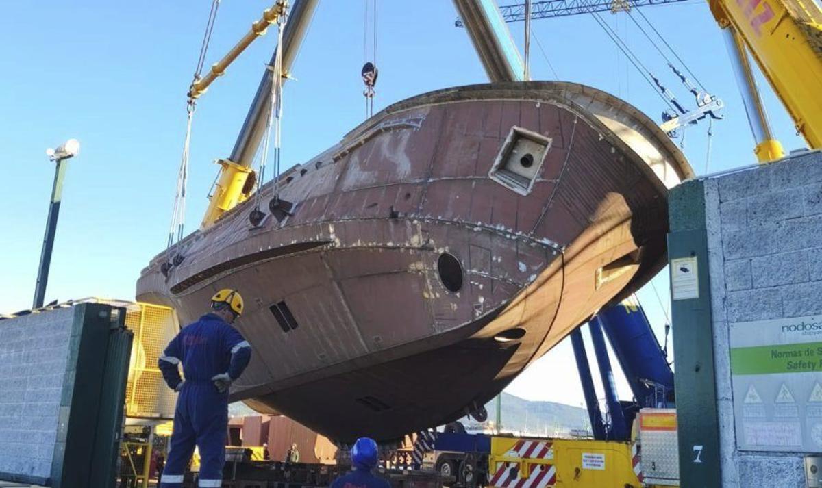 Tareas de girar el casco.