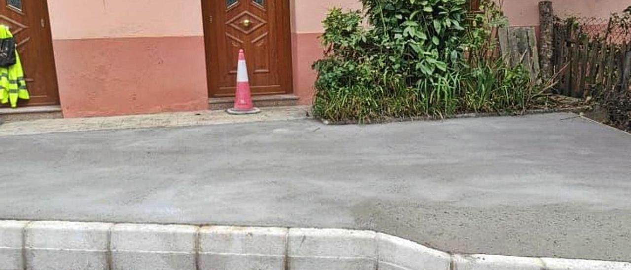 Estado actual de la entrada a la vivienda de Orlé que había sido afectada por las obras.